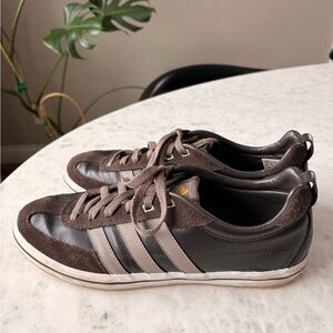Adidas Samba Vulc shoe in brown And putty grey leather/suede  Men's 10.5